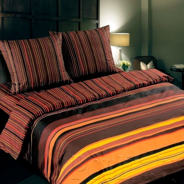 Шоколад / комплект 2-спальный с простыней евро